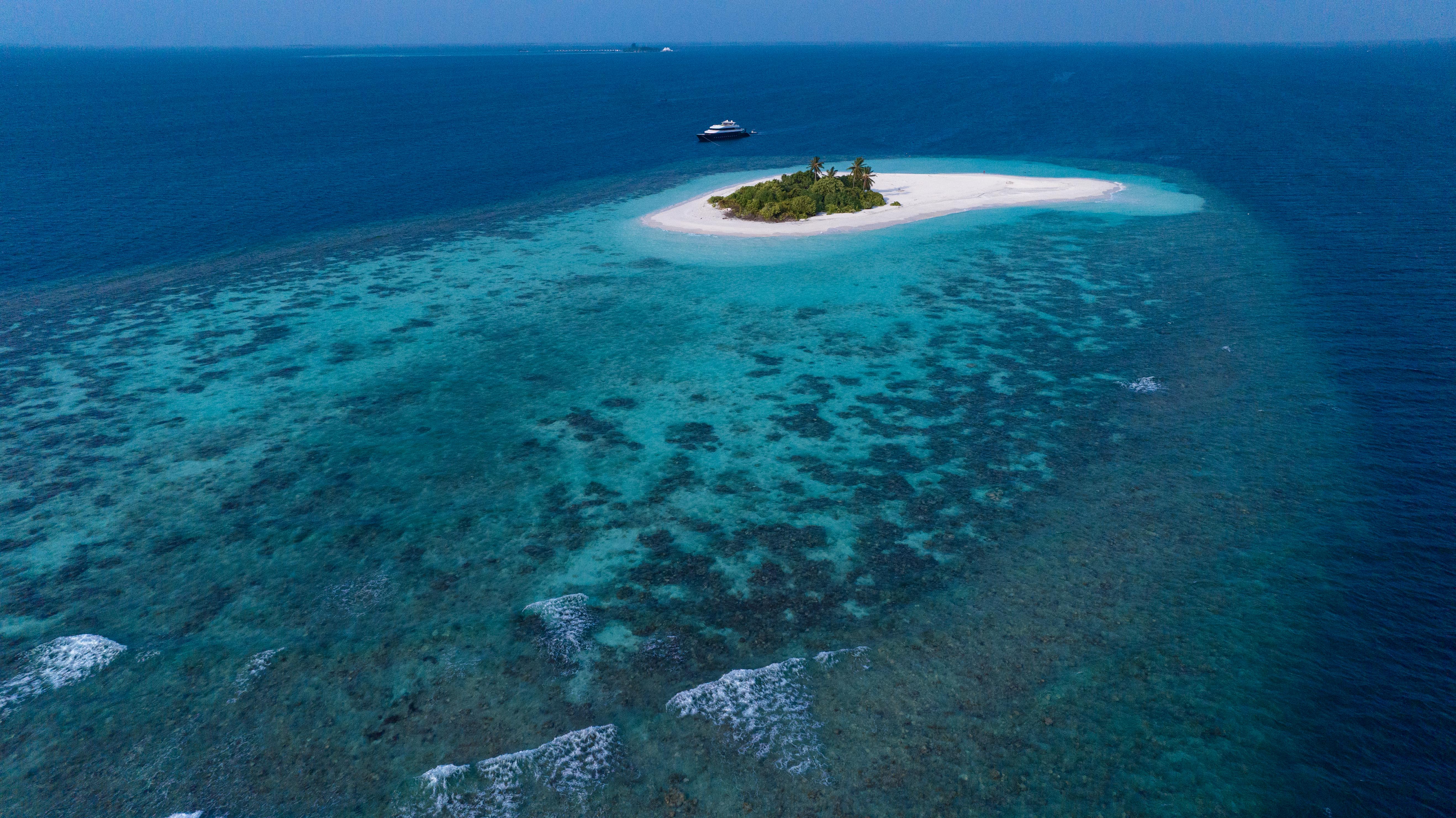Secluded Maldives islands and lagoons suited to private Muslim-friendly yacht charter route planning with Azalea Cruise.